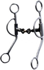 SWEET IRON TRAINING SNAFFLE BIT w/ copper dog bone 5 1/4" mouth 7 3/4"cheek