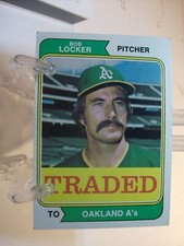 1974 Topps Traded Baseball Card  #62T Bob Locker    (88488)