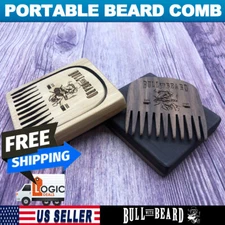 Portable Wooden Pocket Beard Comb -Bull with Beard- Bull No.2