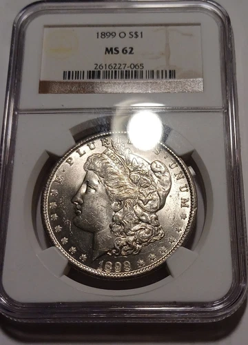 1899 O $1 Morgan Silver Dollar MS62 NGC Uncirculated New Orleans