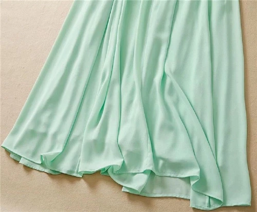 Princess Designer Elegant Casual Party V-Neck Short Sleeve Midi Mint Dress - Picture 12 of 36