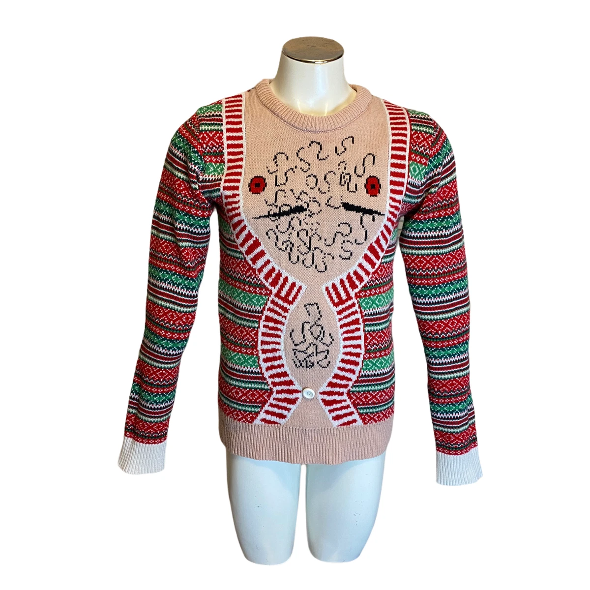 Hairy chest top xmas sweater