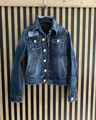DSQUARED 2 JEANSJACKE It. 38 Deutsch 32-34 XS XXS FUCKER JEANS JACKE