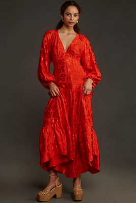 halter neck dress long sleeve Gita Orange Halter-Neck Long-Sleeve Maxi Dress – Club L London main image 1