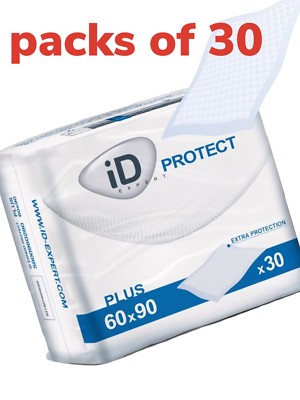 iD Expert Protect Plus Bettunterlage 60cm x 90cm Koffer Packungen mit 30 Auflagen Schoner