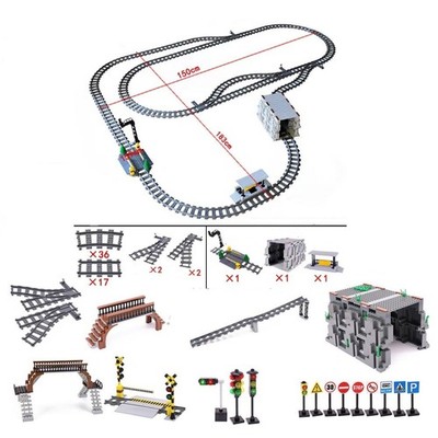 City Rail Flexible Tracks MOC Kit Train Building Blocks Sets DIY-42 Sets USA