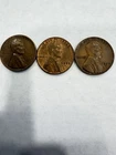 1938-S,1939-S, 1939-D Lincoln Wheat Cents, Pennies. VF/XF . All 3 Coins!