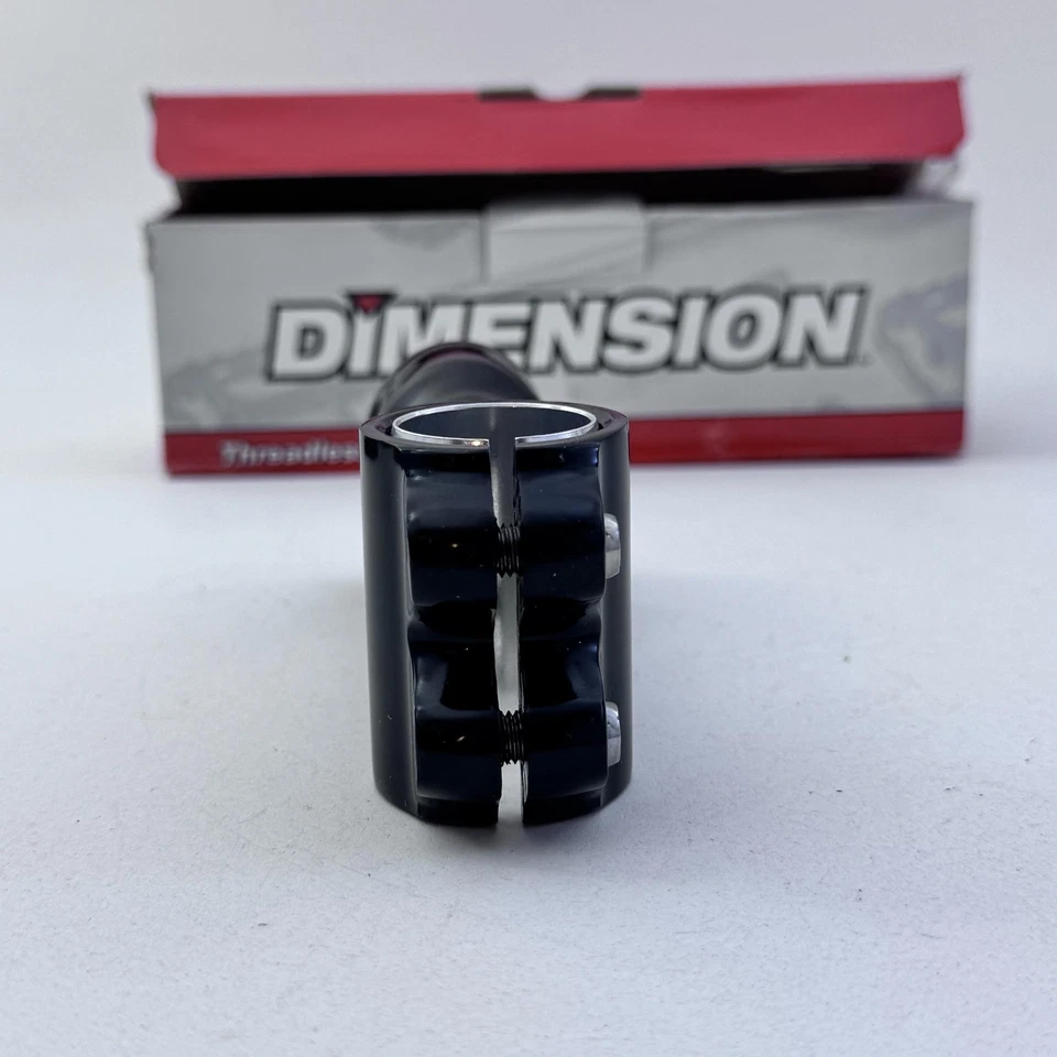 Dimension Threadless Stem SM2313 1in/1-1/8in 90mm 90° Black Alloy Road Bike A47 - Image 3 of 4