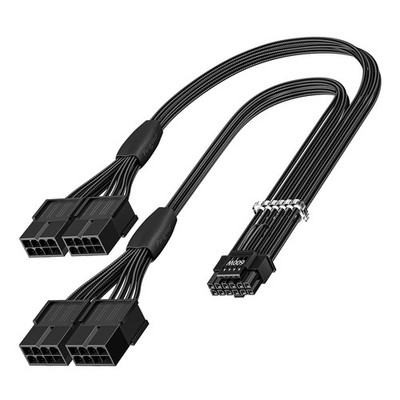 PCIe 5.0 Extension Cable, 16Pin 12+4 Male to PCIE 5.0 4x8 6+2 Pin Female...