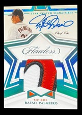 2023 Rafael Palmeiro Flawless Star Signatures Platinum Game used patch Auto 1/1