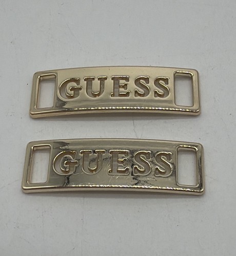 Guess Gold-Tone Shoelace Emblems Set Of 2 For Shoes Or Accessories