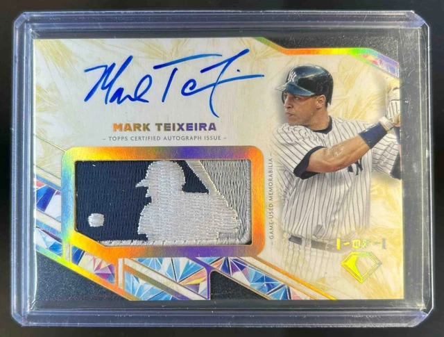 2025 Topps Diamond Icons Mark Teixeira Batter Logo Logoman Patch Auto #1/1