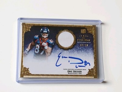 Topps Five Star 2010 Eric Decker Broncos Rookie RC Patch Auto RPA Gold NFL /40