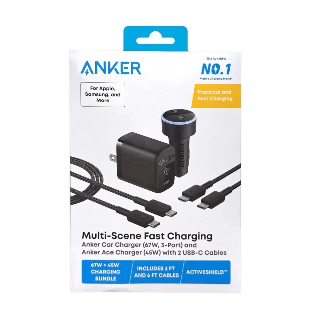 Anker 4-In-1 Multi-Scene Fast Charging Bundle - 45W Wall Charger
