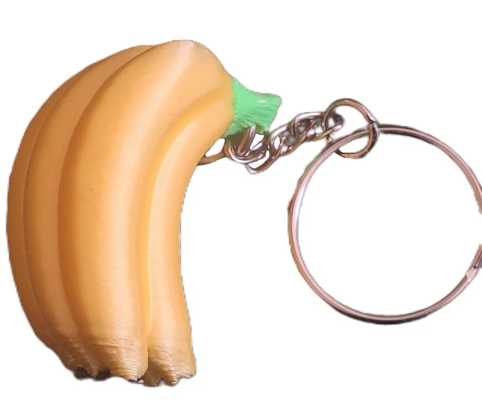 FlexiMech Bananas Mini 3D Amarillo Delicioso Llavero Fruta Figura 2" Alto Foto 4 de 4