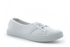Ladies Canvas Shoes Womens Canvas Pumps Girls Pumps All White Pumps Slip On Size