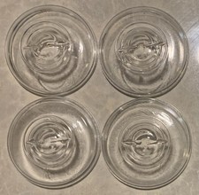 Lot of 4 Glass Lids Only for vintage BALL Ideal regular mouth Mason Canning Jar