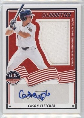 2025 Stars and Stripes USA Signatures Silhouettes /199 Cason Fletcher Auto 0o4t