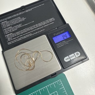 14 Karat Gold 18 Zoll Kette Halskette Gebrauchsspuren oder Schrott Italien 1 4 Gramm