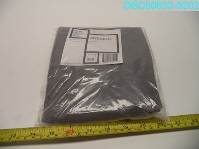 OCM Under Bed Bag 18'' x 30''x6'' Poly-Pro Sides W Zipper PVC Top Gray 840171804119