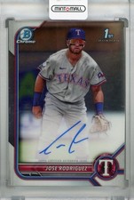 2022 Topps Bowman Chrome Texas Rangers Jose Rodriguez Chrome Prospect Autographs