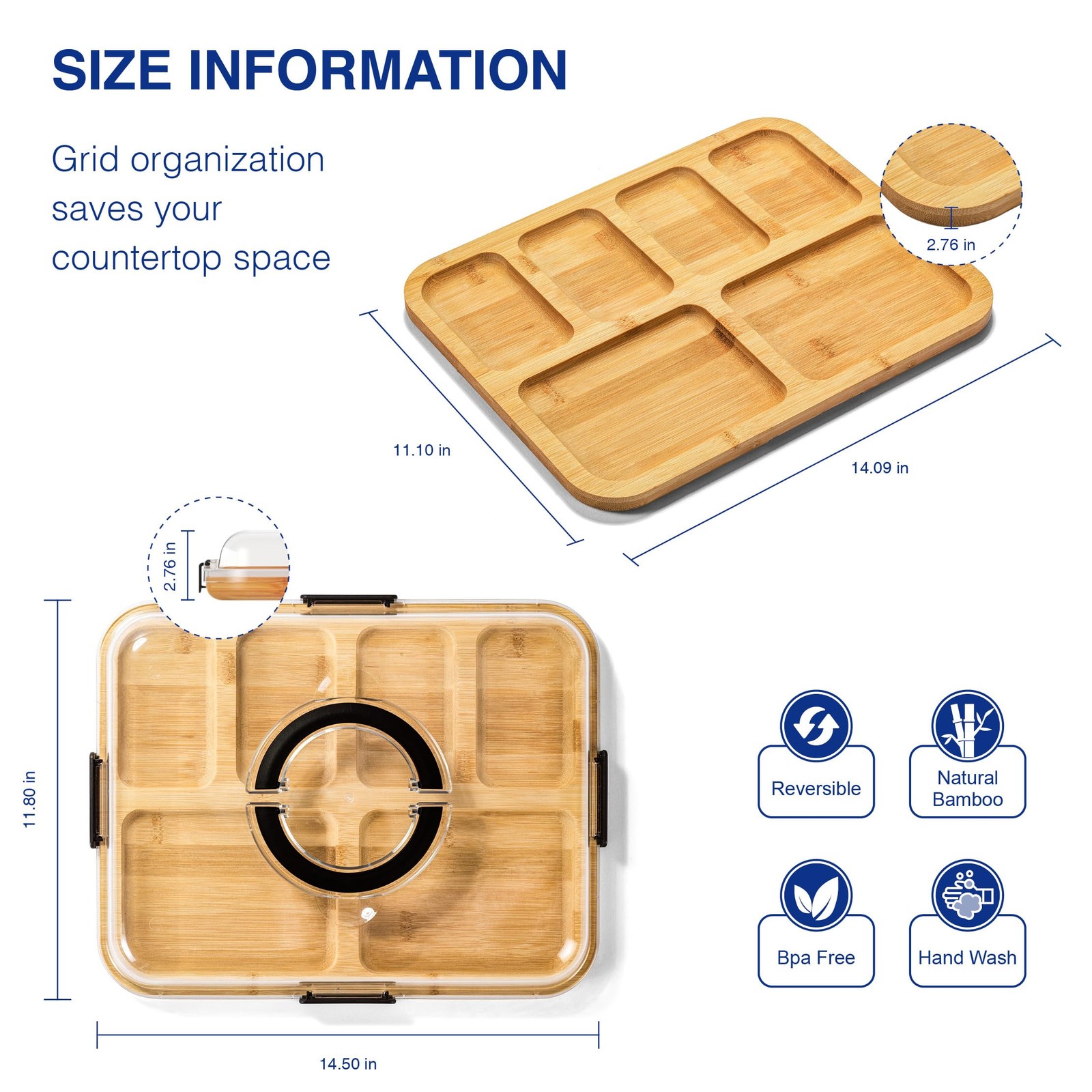 Charcuterie Board with Clear Lid, Travel Portable Cheese Board Charcuterie Bo...