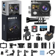 AKASO Brave 4 Action Camera 4K30 Ultra Hd Waterproof Underwater Camera 20MP 64GB