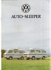 Volkswagen VW Transporter Autosleeper Motorhome Brochure 1985-1986 VX50 VHT VT20