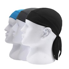 Motorcycle Wrap Biker Du Do Bandana Paisley Doo Rag Head Skull Cap Durag Black