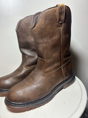 Rocky RKW0300Y Boys Waterproof Western Leather Brown Boots US 7