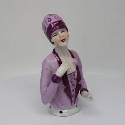 Teepuppen Mata Hari Sexy Half Doll Pincushion Arms Away Art Deco Stil Art Nouvea