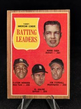 1962 Topps #51 Set Break AL Batting Leaders Cash, Howard, Kaline, Piersall NM/M!