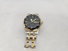 Armitron Men Two-Tone Round Black Dial Casual Watch 5542TT Used Condition Works