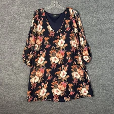 Lulus Womens Cold Shoulder Shift Dress Size Medium Bohemian Floral Multi Color