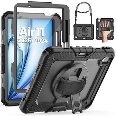 SEYMAC iPad Air Case, schwarz, stoßfest, 27,9 cm
