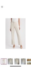 St. John Tailored Straight Leg Trouser Pants in Cream Ivory