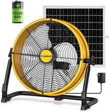 12 Solar Powered Floor Fan Rechargeable Battery Battery Powered Fans