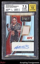 2022 Select UFC Amanda Nunes SHORTS RELIC AUTO 008/199 BGS 7.5 NM NEAR MINT +