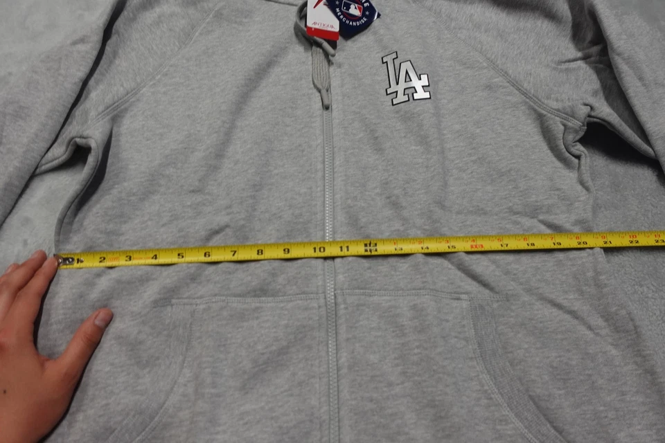 NWT Antigua Women's XL Los Angeles Dodgers Gray Victory Full-Zip Hoodie - Image 4 of 4