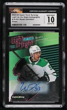 2023-24 Synergy Light Up The Night Green 36/99 Wyatt Johnston CGC 10 Auto 1kx2