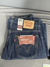 Vintage Levi's 517 Jeans Mens 33x34 Deadstock Y2K Boot Cut Dark Wash Cowboy USA