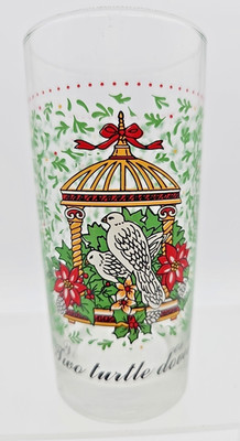 Twelve Days Of Christmas Two Turtle Doves 12oz Tumbler Rare Design Vintage