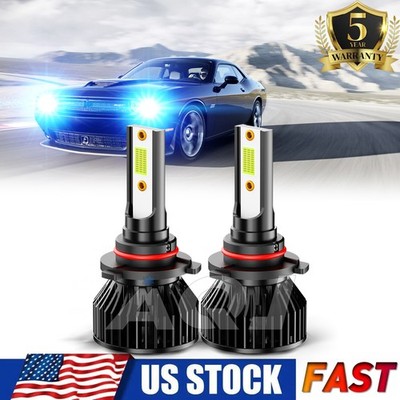 9012 For Dodge Challenger 2015-2021 LED Headlight Bulbs 8000K BLUE Hi-Lo Beam