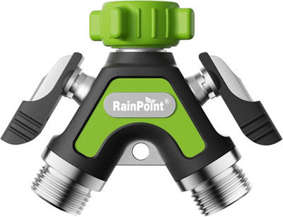 RAINPOINT Garden Hose Splitter 2 Way, All Metal Heavy Duty Water Hose Y Splitter