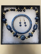 High-quality vintage Lapis Lazuli beads, deep blue, natural gemstone