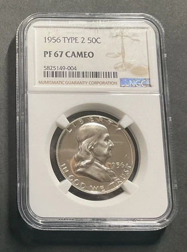 1956 50c, Type 2, PF67, Cameo, NGC, See Photos