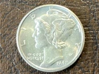 1942-D Mercury Dime, 90% Silver, Free Shipping.