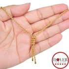 Estate 14K Yellow Gold Spiral Slide Pendant Lariat  Rope Chain Necklace 4.4Gr NR