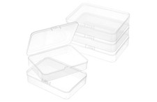 5 Pcs Small Plastic Box 4.1x3 Inch Clear Small Plastic Boxes Mini