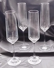 4 Schott Zwiesel Tritan Crystal Glass Pure CHAMPAIGN FLUTES ~ 10" Tall